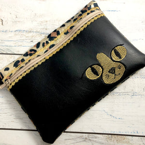 Cheetah Face Bag Zipper Pouch 5x7 and 6x10