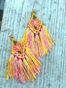 Viva Fiesta FSL Earrings - In the Hoop Freestanding Lace Earrings