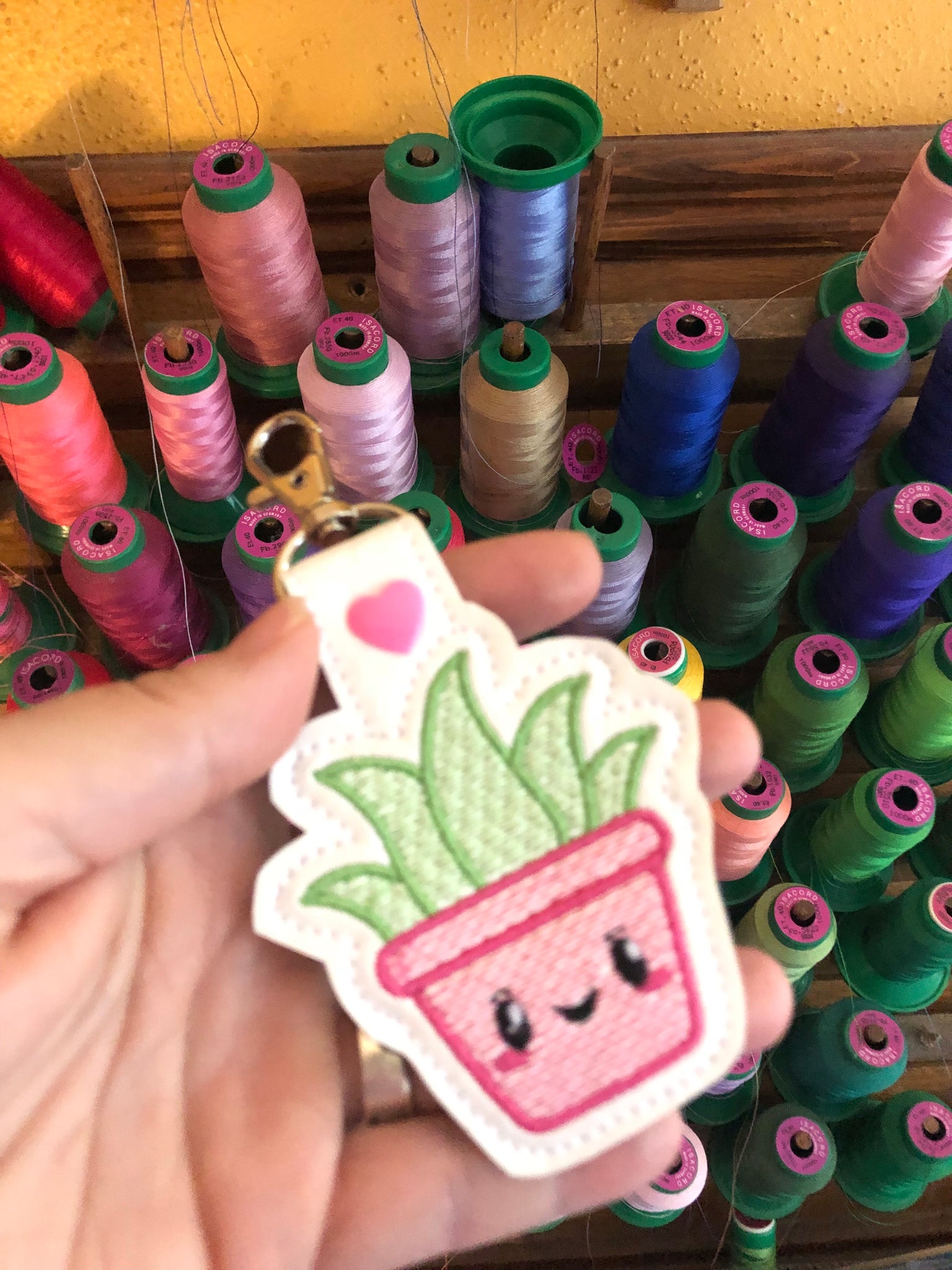 dst succulent Succulent Aloe Vera Plant Snap Tab In the Hoop Embroidery design – Designs By Babymoon