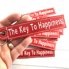 The Key to Happiness Eyelet Tags