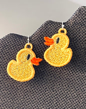 Rubber Ducky FSL Earrings - In the Hoop Freestanding Lace Earrings