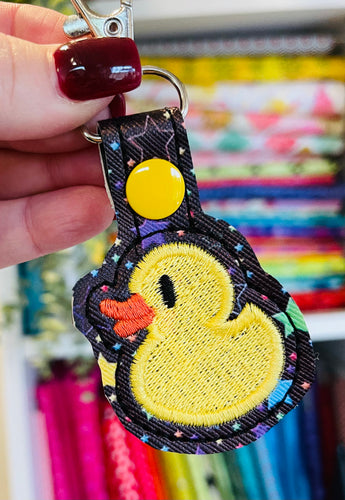 Rubber Ducky Snap Tab In the Hoop embroidery design