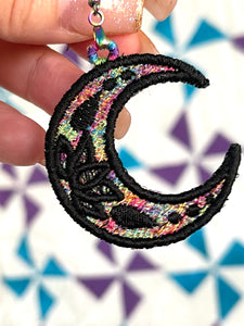 Lotus Moon FSL Earrings - In the Hoop Freestanding Lace Earrings