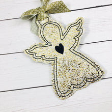 Heart Angel Christmas Ornament for 4x4 hoops