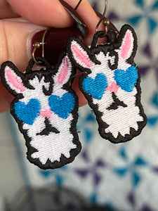 Llama with Sunglasses FSL Earrings - In the Hoop Freestanding Lace Earrings