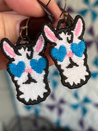 Llama con gafas de sol Pendientes FSL - En los pendientes de encaje independientes del aro
