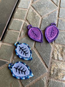 Stylish Leaves FSL Earrings - In the Hoop Freestanding Lace Earrings