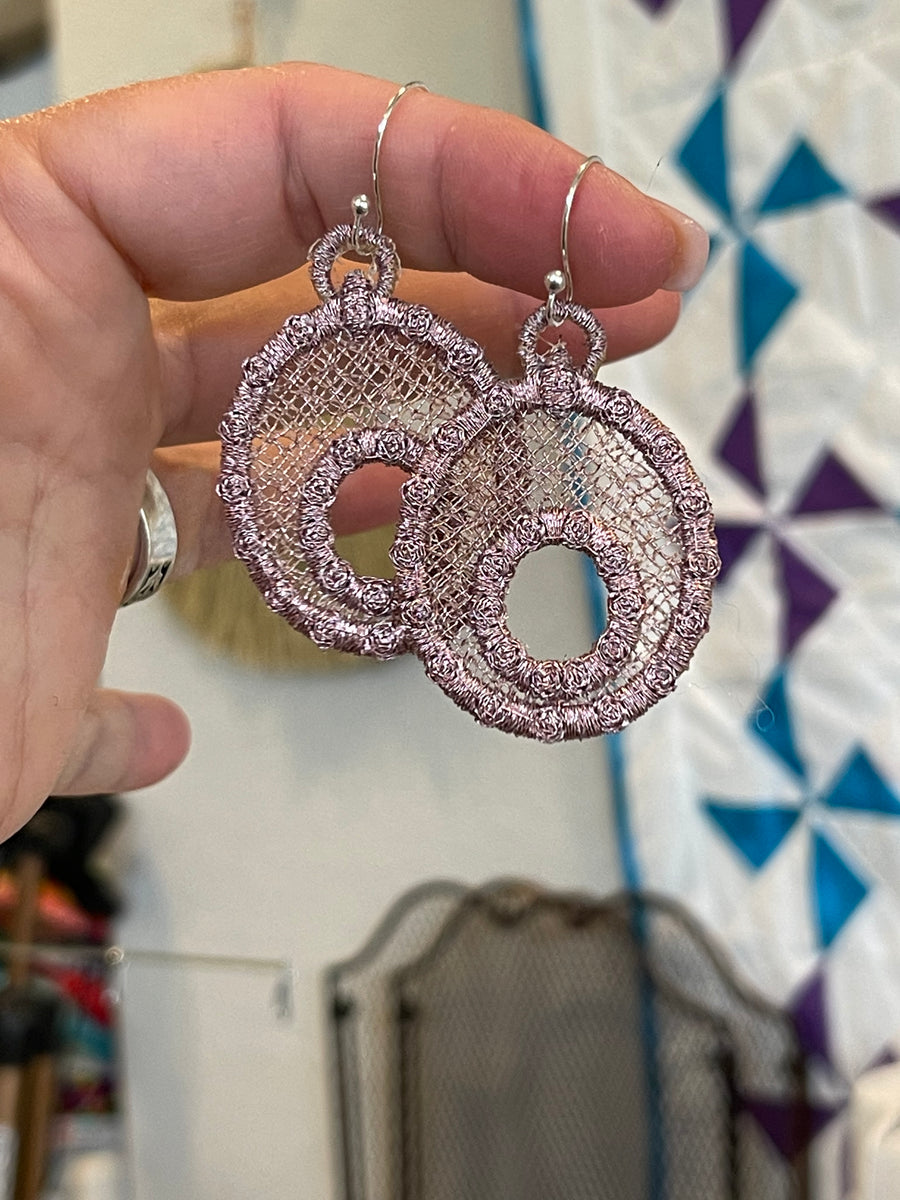 Enmeshed FSL Earrings - Freestanding Lace Earring Design - In the Hoop ...