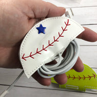 Baseball or Softball Stay On Cord Wrap ITH Snap Project 4x4