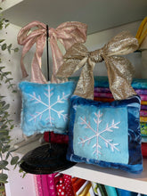 Tiny Snowflake Pillows - Hanging Pillows - Tiered Tray Pillow Decor - In the Hoop Mini Pillow Set