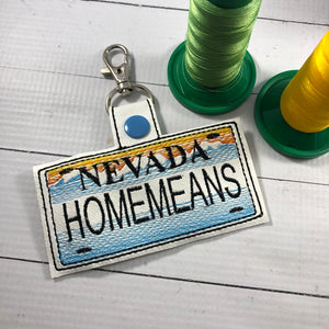 Nevada Plate Embroidery Snap Tab