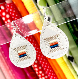 Thread Spool Patchwork Earrings embroidery design