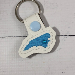 Tiny North Carolina snap tab In The Hoop embroidery design