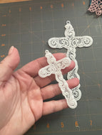 Swirl Cross Freestanding Lace Bookmark for 4x4 and 5x7 hoops