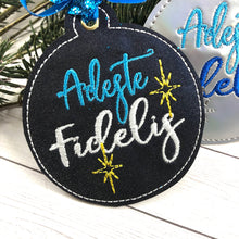 Adeste Fidelis Christmas Ornament for 4x4 hoops