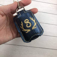 Deer Antlers Monogram Frame Hand Sanitizer Holder Snap Tab In the Hoop Embroidery Project