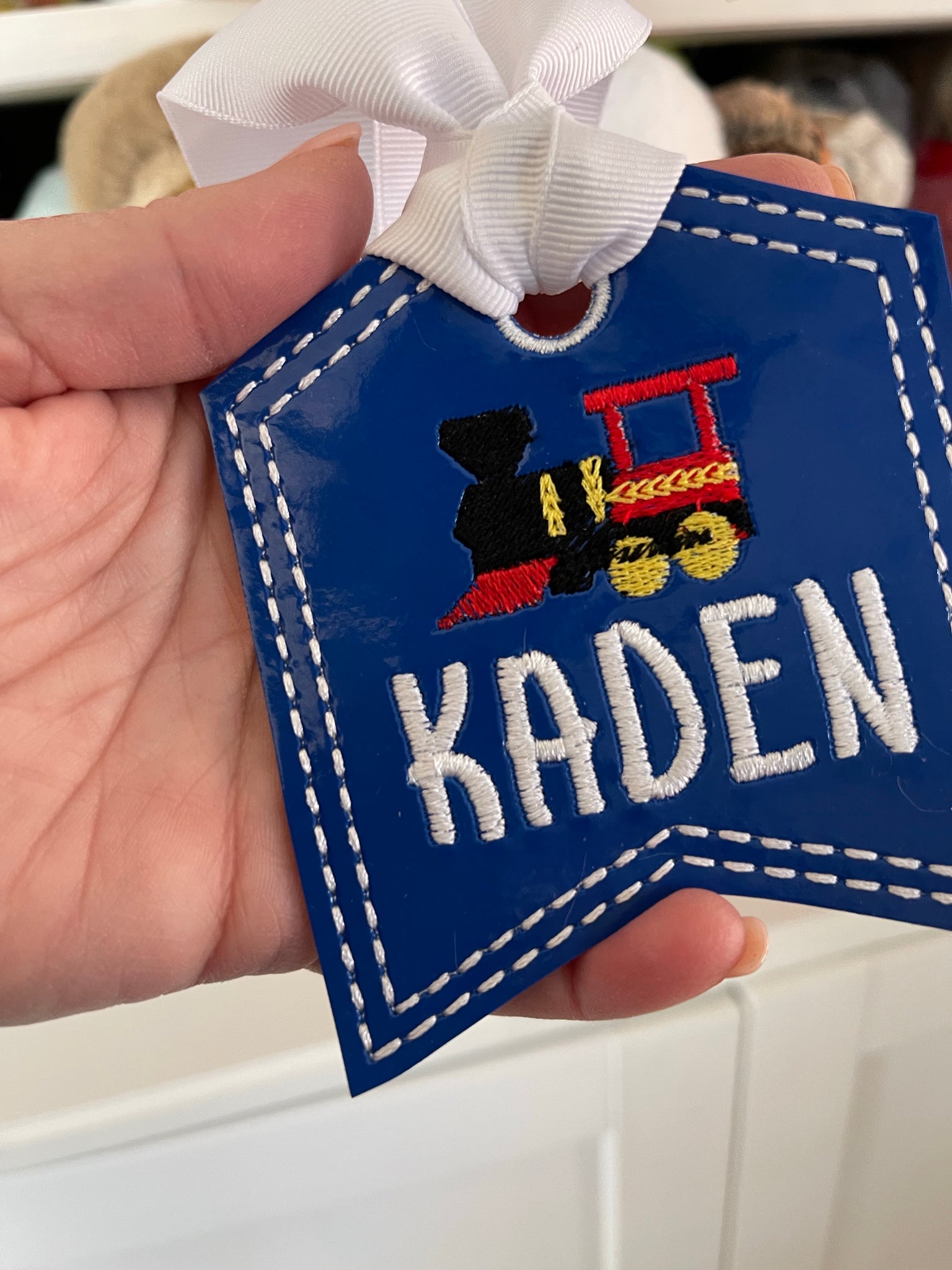 Train Flag Tag - Personalizable Tag – Designs By Babymoon