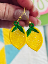 Lemon FSL Earrings - In the Hoop Freestanding Lace Earrings