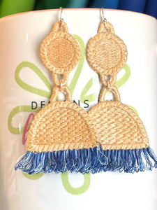 Candid Freestanding Lace Fringe Earrings embroidery design