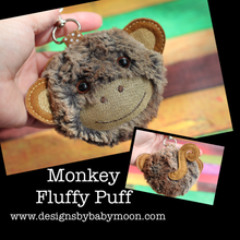 Monkey Fluffy Puff - Dans le motif de broderie cerceau