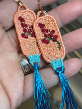 Cherry Blossom Chinese Lantern FSL Earrings - In the Hoop Freestanding Lace Earrings