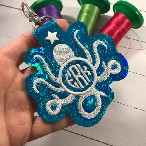 Monogram BLANK Octopus snap tab for 4x4 hoops