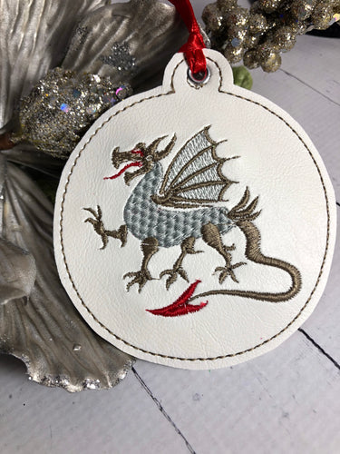 Ornement de Noël dragon pour cerceaux 4x4