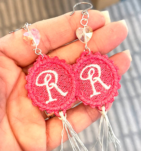 Circle Blank Concho for Monograms FSL Earrings - In the Hoop Freestanding Lace Earrings