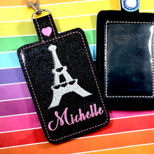 Eiffel Tower Double Sided Luggage Tag Design for 5x7 Hoops