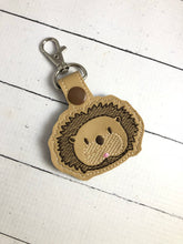 Hedgehog snap tab In the Hoop embroidery design