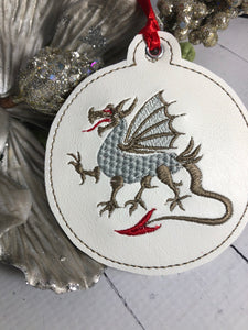 Dragon Christmas Ornament for 4x4 hoops