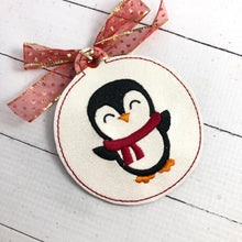 Penguin Christmas Ornament for 4x4 hoops