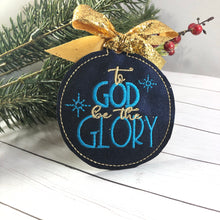 To God be the Glory Christmas Ornament for 4x4 hoops