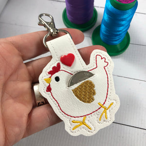 Diseño de bordado de pestaña de pollo QUARTER KEEPER