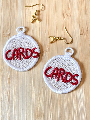 CARDS FSL Earrings - In the Hoop Freestanding Lace Earrings