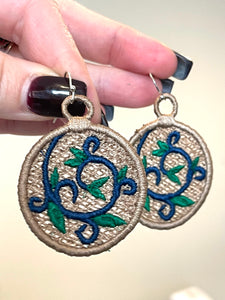 Vines FSL Earrings - In the Hoop Freestanding Lace Earrings