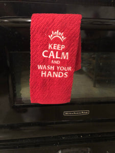 Gardez votre calme et lavez-vous les mains 5x7 motif de broderie