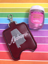 Alabama Hand Sanitizer Holder Snap Tab Version In the Hoop Embroidery Project 1 oz BBW for 5x7 hoops