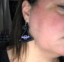 Witch Hat Earrings embroidery design