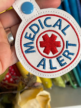 Medical Alert BLANK snap tab embroidery design