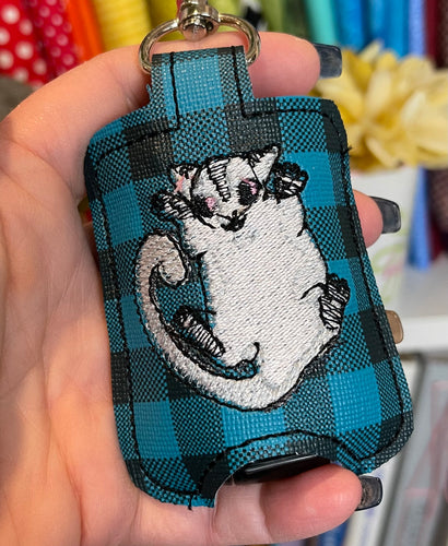 Sugar Glider Hand Sanitizer Holder Snap Tab Version In the Hoop Embroidery Project 1 oz for 5x7 hoops