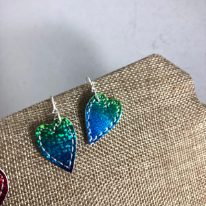 Heart Earrings and Pendant Layers for Leather or Vinyl embroidery design