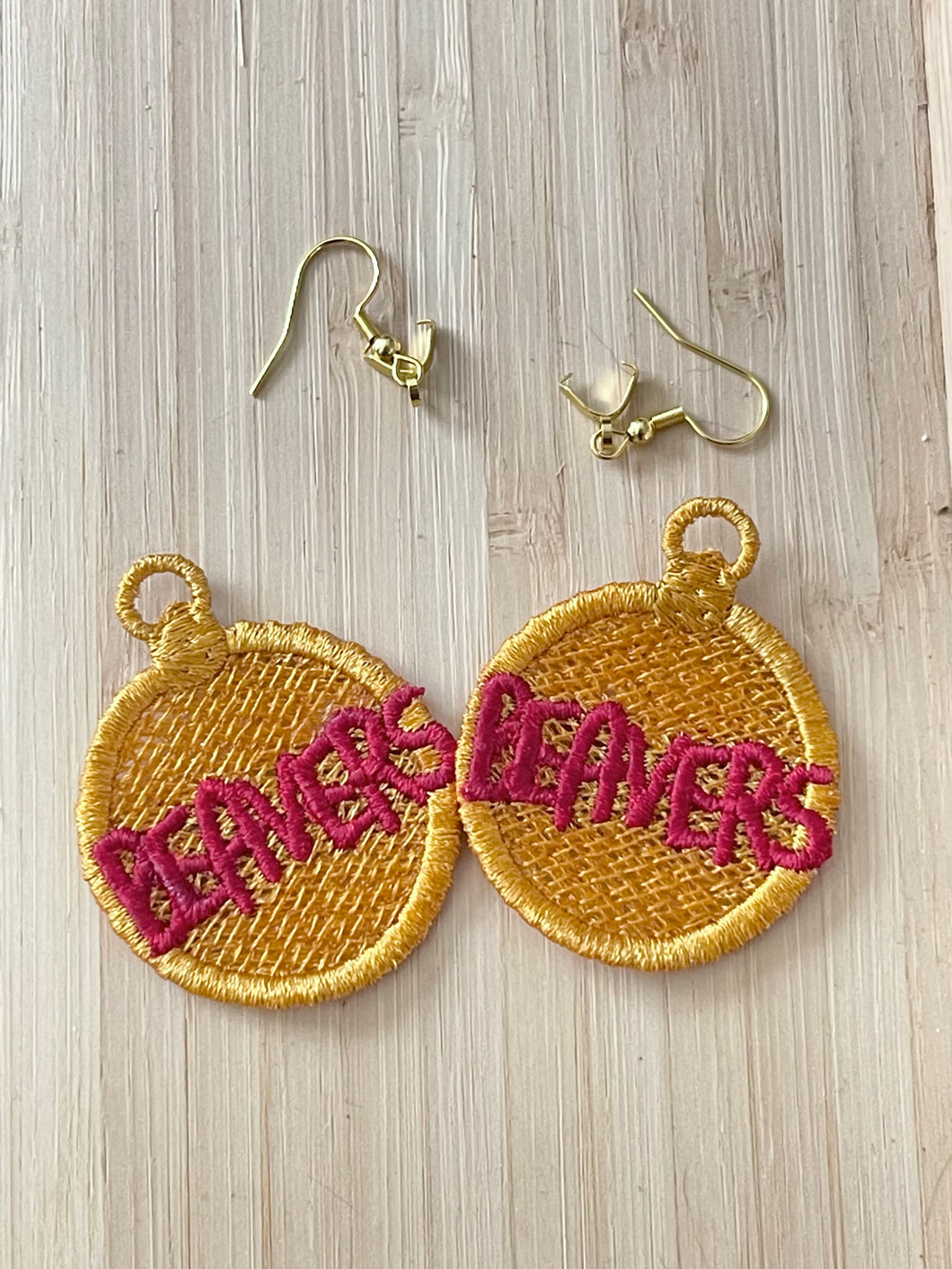 Boucles d’oreilles BEAVERS FSL - Boucles d’oreilles en dentelle autoportantes In the Hoop