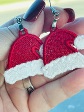 Santa Hat FSL Earrings - In the Hoop Freestanding Lace Earrings