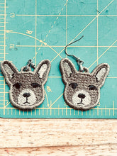 Frenchie French Bulldog FSL Earrings - In the Hoop Freestanding Lace Earrings