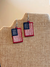 Tiny American Flag FSL Earrings - In the Hoop Freestanding Lace Earrings