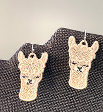 Boucles d’oreilles Alpaca FSL - Boucles d’oreilles en dentelle autoportantes In the Hoop