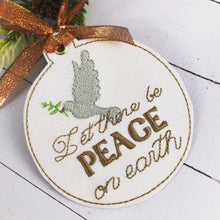 Peace on Earth Christmas Ornament for 4x4 hoops