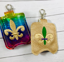 Fleur De Lis Hand Sanitizer Holder Snap Tab In the Hoop Embroidery Project