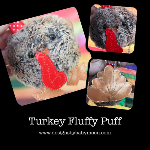 Dinde Fluffy Puff - Dans le motif de broderie cerceau